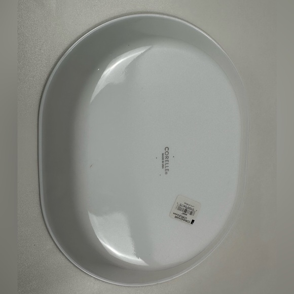 NWT Set of 8 Corelle Corningware Ovale Plates- White with black contour - Picture 3 of 5